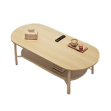 FANCY LIFE 雙層茶几桌 80 x 40cm  木紋色