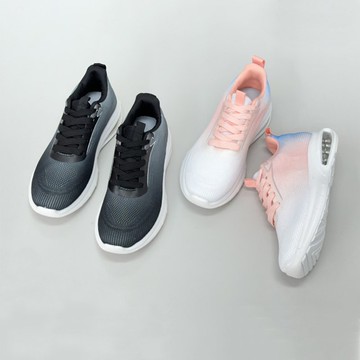 漸層渲染運動休閒鞋-黑/白 1AL012