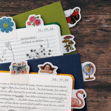 50張不干膠趣味標簽貼 手賬便利貼重點標記貼英國IF文創