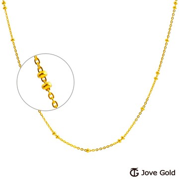 【JoveGold漾金飾】小公主黃金項鍊(約1錢)(約1.4尺/42cm)