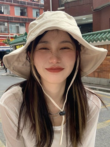 ins大檐帽子日系遮臉漁夫帽女夏季百搭遮陽潮防紫外線防曬帽