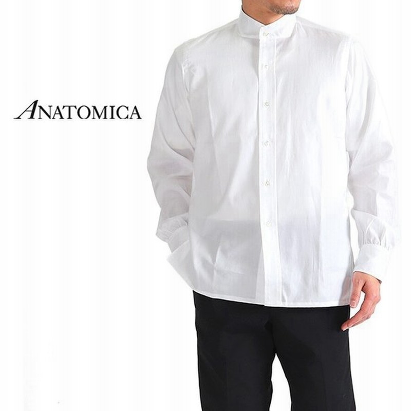 Anatomica アナトミカ バンドカラーシャツ 530 541 06 ノーカラーシャツ 長袖シャツ メンズ 通販 Lineポイント最大0 5 Get Lineショッピング