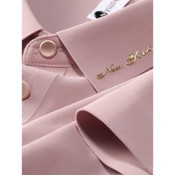 (免運)輕奢級夏季無痕壓膠冰絲polo衫男士短袖修身時尚燙金字母翻領t恤