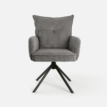 費洛迪布質旋轉椅 霧灰