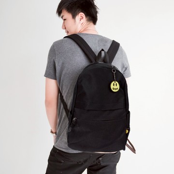 隔日到貨🔥 spywalk 笑臉吊飾帆布大容量後背包 男女後背包 學生後背包  P1128 Mr.tide