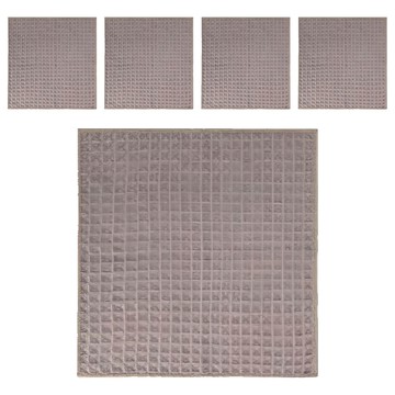 廚房兩用華夫格清潔抹布 灰色 1組 25 x 25cm 廚房清潔好幫手