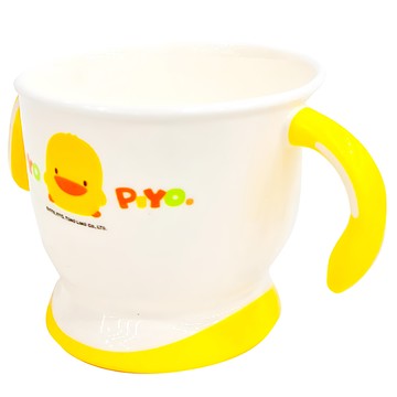 PiYOPiYO 黃色小鴨 防滑雙耳杯 120ml 台灣製  黃色 + 白色  1個