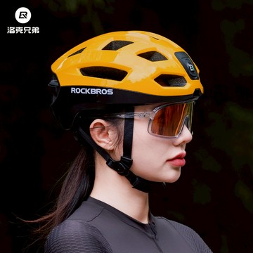 ROCKBROS洛克兄弟旗艦店 騎行頭盔 帶自行車前燈 尾燈 無線遙控 山地公路車 安全帽 男女