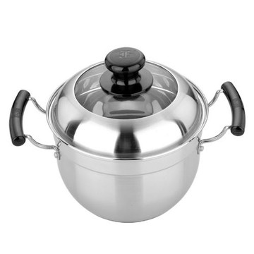 順發304不銹鋼迷你家用奶鍋湯鍋輔食湯鍋燉鍋雙耳鍋煤氣灶電磁爐