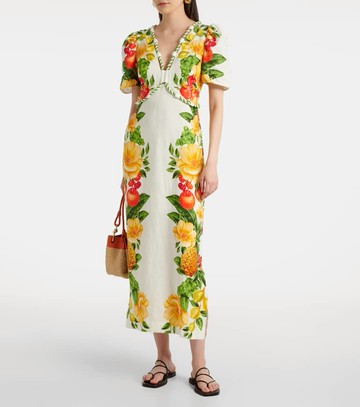 Farm Rio Floral linen maxi dress