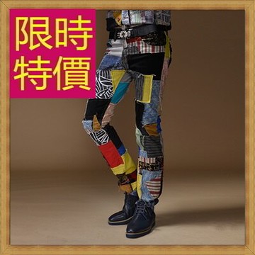 現貨+預購 高腰牛仔褲丹寧長褲大碼寬褲直筒褲落地褲休閒男裝-直筒個性男褲子1色59i49【獨家進口】【米蘭精品】