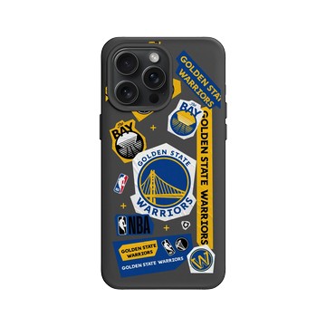 iPhone 15 Pro Max SolidX 黑 - NBA - 拼貼系列-金州勇士 Golden State Warriors - Collage
