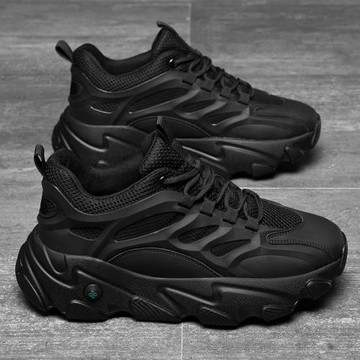 老爹鞋男ins潮鞋冬季加絨棉鞋休閑男士運動鞋黑色男鞋子2026新款