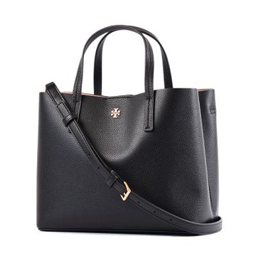TORY BURCH BLAKE 荔枝紋手提/斜背二用托特包-黑色/小
