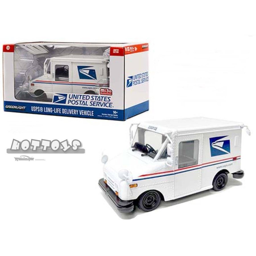 ミニカー 1/24 アメリカ郵便配達車 USA USPS デリバリートラック 白色