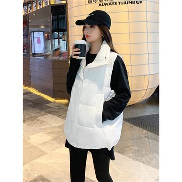 白鴨絨羽絨馬甲女短款2025年秋冬小坎肩韓版小個子外穿羽絨服背心