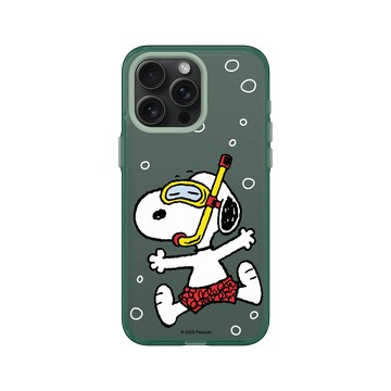 iPhone 15 Pro Max Clear 憂墨綠 - 史努比 Snoopy - 潛水趣