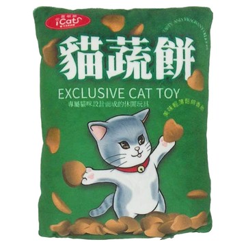 iCat 寵喵樂 貓草玩具  貓蔬餅 綠色  1個