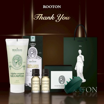 快速出貨【ROOTON】感謝有你！甦活植萃洗髮精 200ml+喚活極萃雙效修護髮油 8ml x2+頭皮按摩梳+女神提袋(閨密閨蜜友誼友情心意禮物)