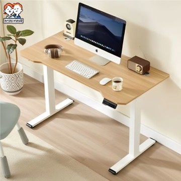 ANDYMAY2 阿姆斯(正裝)無段式電動升降桌60×120CM-2色可選 OH-K217【實木升降書桌 居家辦公桌 電腦桌 站立桌 工作桌 辦公桌 電競桌】