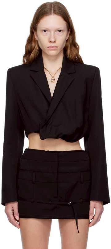 JACQUEMUS 黑色 Le Chouchou 系列 La Veste Bahia Courte 西装外套