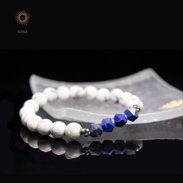 【少年遊/Rambling Days】白松石青金石手鍊 | 天然石 水晶手鍊