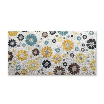 【好物良品】60x120cm_北歐宜家風大尺寸可剪裁玄關絲圈刮泥地墊-清新花朵