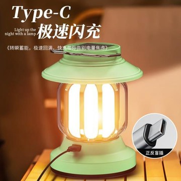 戶外太陽能野營燈復古露營燈夜市擺攤氛圍燈帳篷燈手提燈照明燈