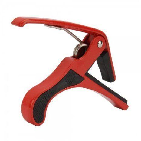 USA Seller Metal Folk アコースティックギター Trigger Change Capo Red