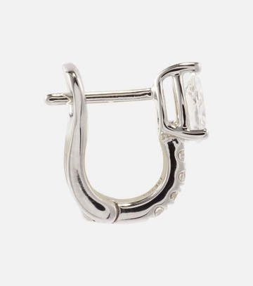 Anita Ko 18kt white gold huggies with diamonds