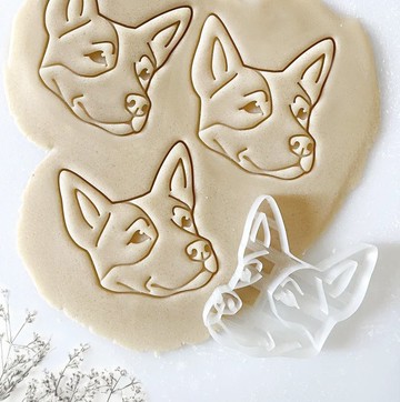 澳洲牧牛犬餅乾壓模 / 藍色牧牛犬 / 狗狗肖像 / 3D 列印
