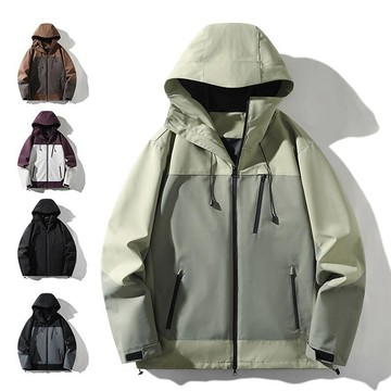 【台灣現貨🔥】S-4XL衝鋒衣 情侶登山外套 戶外休閒夾克 戶外機能外套 防風防水 內衣口袋 連帽外套