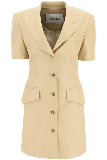 Nanushka - Abito Anco In Pelle Vegana