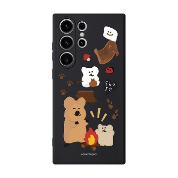 【正版授權】DINOTAENG經典-溫暖營火純色矽膠SAMSUNG手機殼