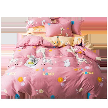 南極人卡通純棉四件套100全棉被套床單人學生宿舍三件套床上用品4