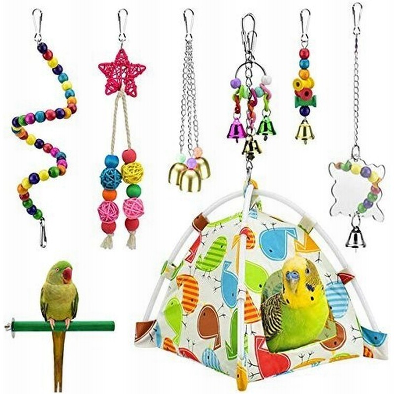 Refoiner 鳥おもちゃセット 鳥テント インコ おもちゃ セキセイインコ 8個セット 鳥の遊び場 鳥グッズ オウムブ 通販 Lineポイント最大0 5 Get Lineショッピング