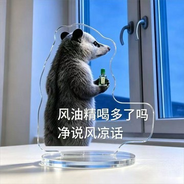 🔥臺灣出貨🔥负鼠表情包亚克力5cm立牌治愈办公卧室装饰桌面摆件饰品创意礼物