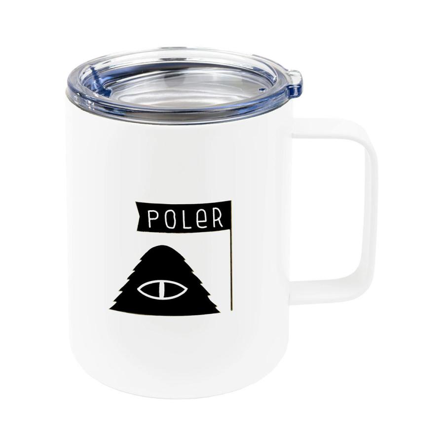 ポーラー マグカップ POLER アウトドア キャンプマグカップ 蓋つき INSULATED MUG WHITE 221ACM9104