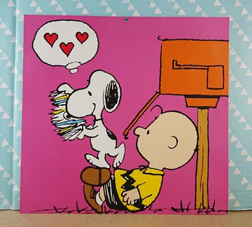 【震撼精品百貨】史奴比Peanuts Snoopy  超大卡片 粉 綠 震撼日式精品百貨