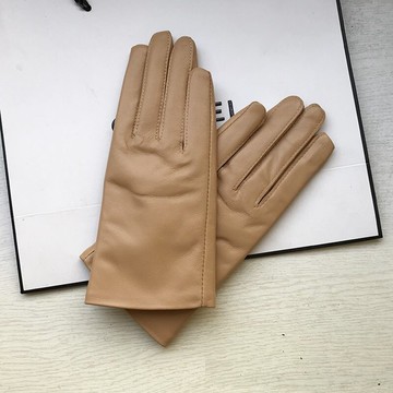 現貨+預購 真皮手套保暖手套-米黃羊皮修手整皮女手套2款74by32【獨家進口】【米蘭精品】