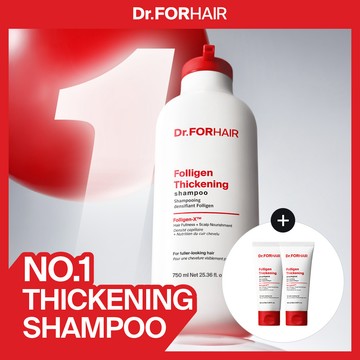 Dr. FORHAIR Folligen Thickening Shampoo 750ml Set (+100ml*2ea)