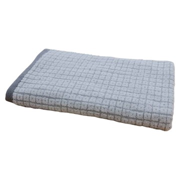 SHING LONG TEXTILE 台灣興隆毛巾 小方格竹炭浴巾  灰色  1條