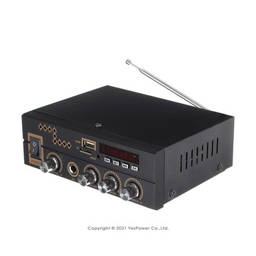 AV-A03 微型Hi-Fi立體擴大機/迷你二聲道擴大機/內建USB/SD/藍芽/麥克風插孔/45W+45W/大功率