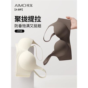 埃茉內衣女聚攏小胸顯大收副乳防下垂提拉上托塑形無痕美背文胸罩