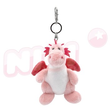 【NICI】91643_蘿莎粉龍造型飲料套鑰匙圈