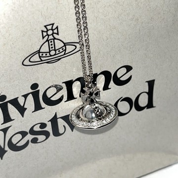 【預購】VIVIENNE WESTWOOD 西太后 PINA 鑲鑽 透明立體土星 項鍊 小號 男女同款銀色  送禮推薦💝 海外代購保證正版 生日禮物 情人節禮物