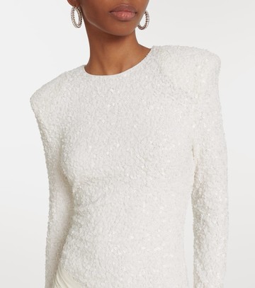 Rotate Bridal bow-detail sequined minidress