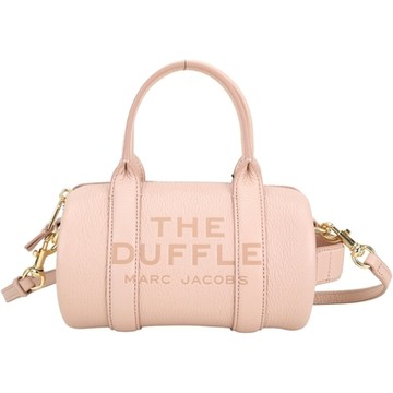 MARC JACOBS Duffle 迷你款 粒面皮革兩用圓筒包(裸粉)