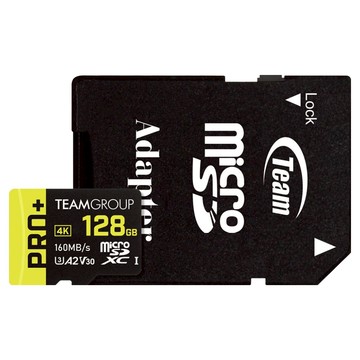 TEAMGROUP 十銓 128GB 快閃記憶卡 PRO+ MICRO SDXC UHS-I 附轉卡  1個