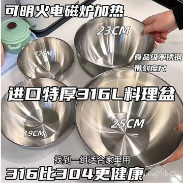 🔥臺灣出貨🔥【拍一髮三】不銹鋼料理盆碗打蛋和麵沙拉涼拌水果煮麵家用和麵盆